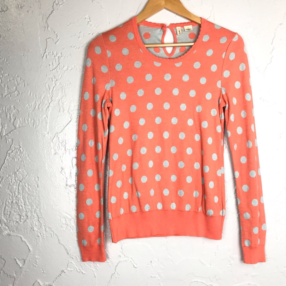 Anthropologie Moth Polka Dots Bluebird Sweater - Picture 2 of 8